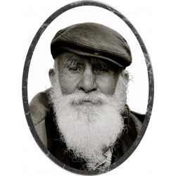 Médaillon funéraire homme barbue