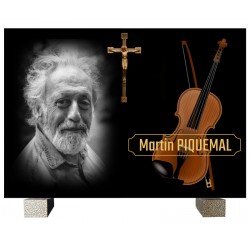 Placa funeraria con foto...