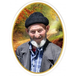 Medaillon funeraire homme foret